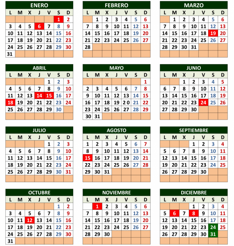 Calendario laboral alicante 2022 Calendario Laboral