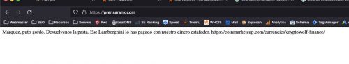 prensarank fue hackeado