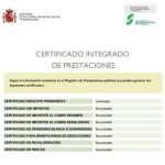 Certificado integral de prestaciones