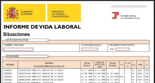 Certificado vida laboral