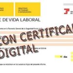 Vida laboral con certificado digital