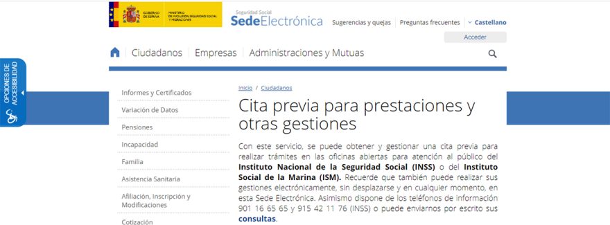 Cómo pedir cita previa en el INSS en 2023