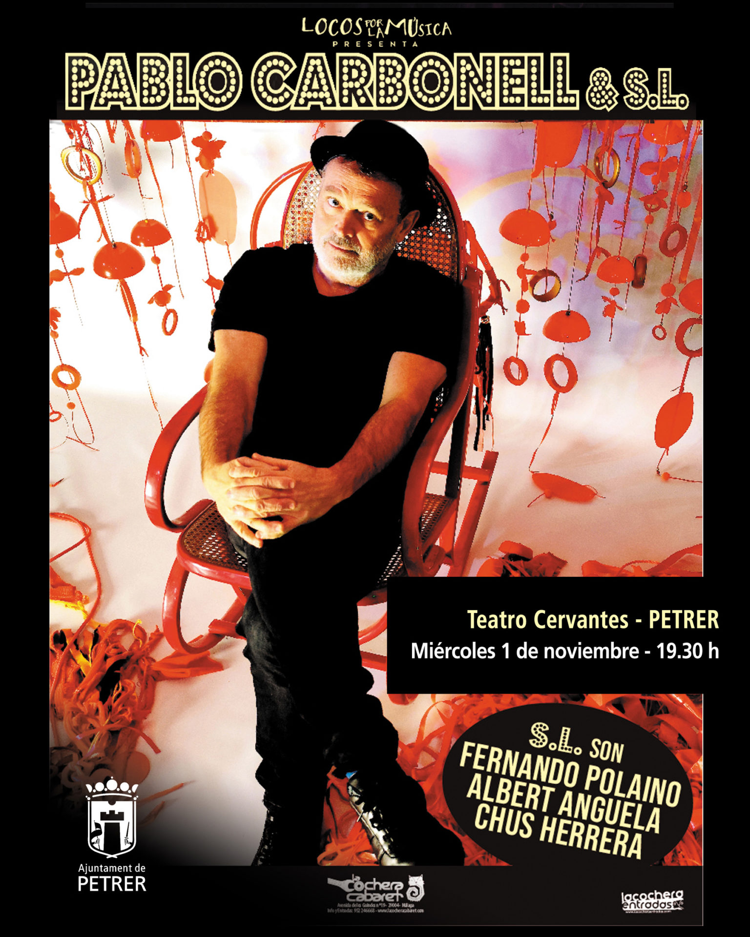 El artista Pablo Carbonell adelanta su actuación en el Teatro Cervantes de Petrer al 1 de noviembre
