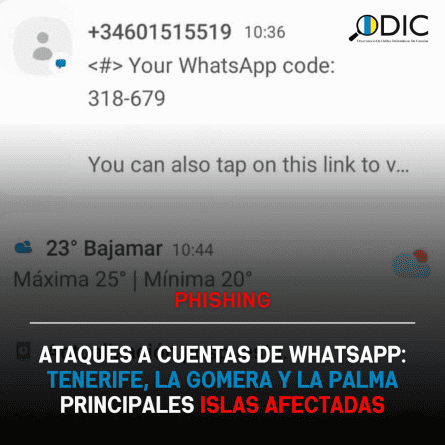 Oleada de ataques a cuentas de Whatsapp en Canarias