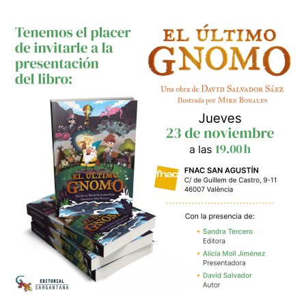 Invitación El último gnomo Valencia