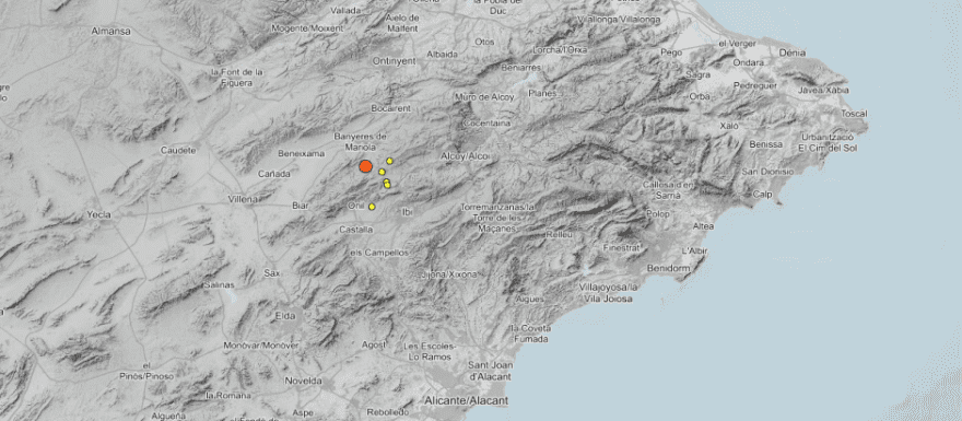 Temblor de magnitud 3.2 sacude la provincia de Alicante