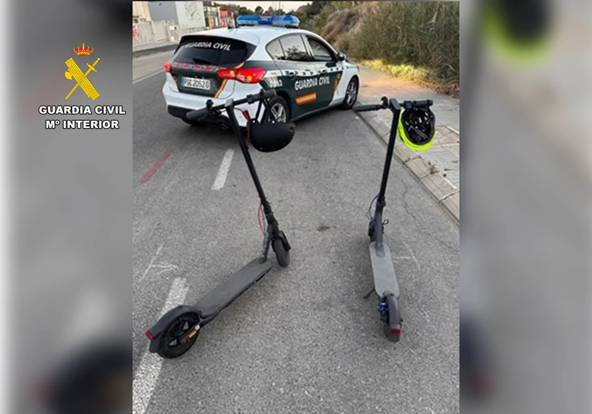 Sorprenden a dos ladrones con patinetes robados valorados en 800 euros en Alicante