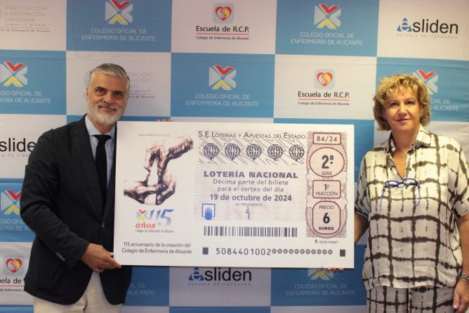 Lotería Nacional dedica un décimo a los 115 años del Colegio de Enfermería de Alicante